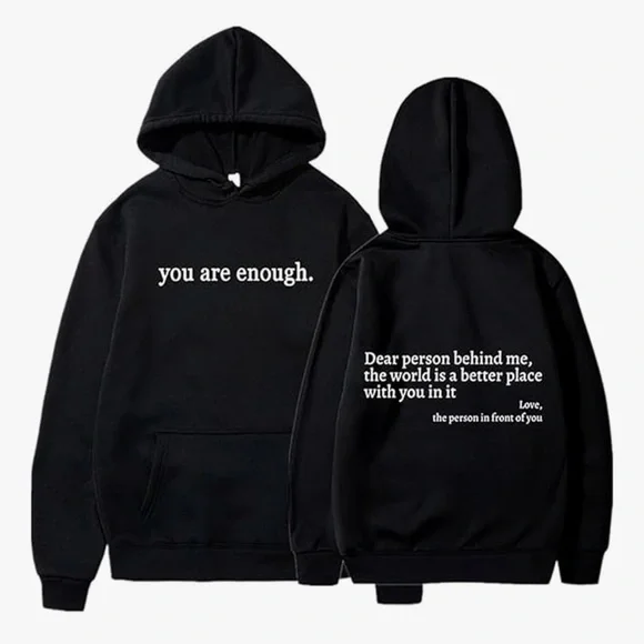Hoodie sweatshirt Keep the kids safe Black Grand Mingo You are enough Red XL - Picture 8 of 13